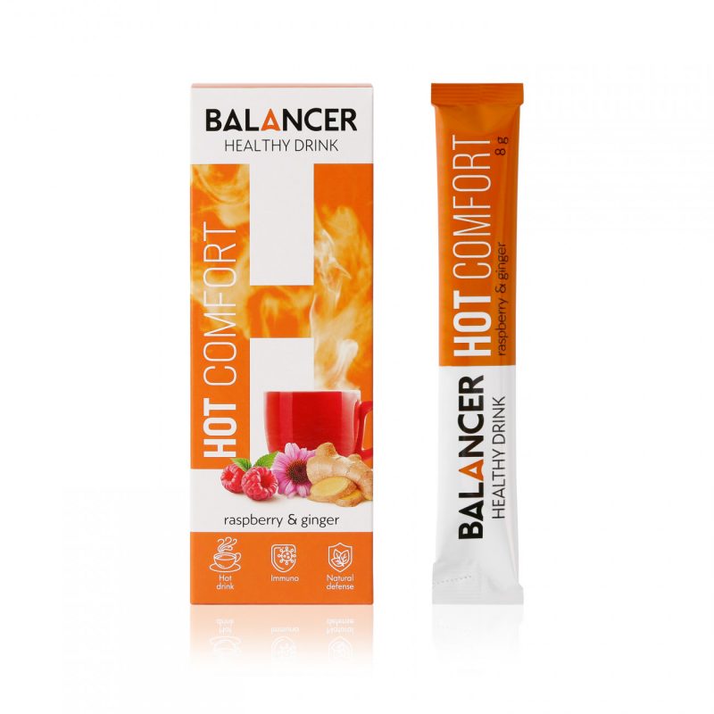 BALANCER HOT COMFORT Напиток со вкусом Малина-имбирь, 10 стиков